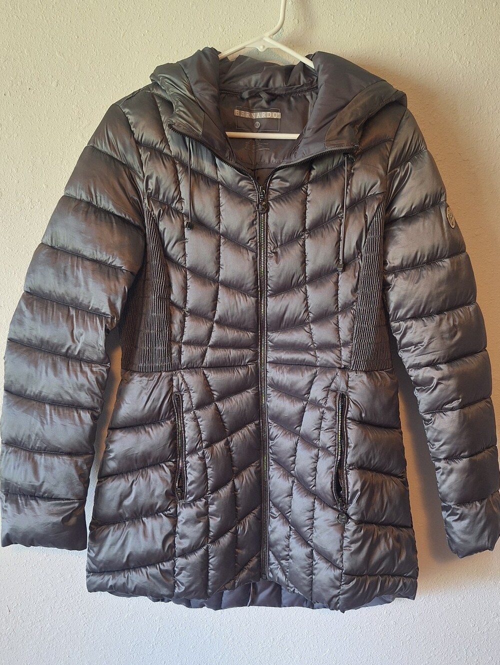 Bernardo Women's Quilted Hooded Puffer Jacket - Gray
